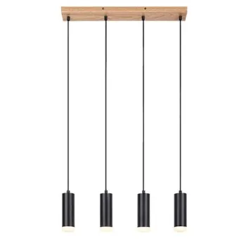 Rábalux Toras fekete-tölgy függesztett lámpa (RAB-72124) GU10 4 izzós IP20