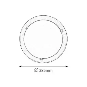 Rábalux Ufo matt króm-fehér mennyezeti lámpa (RAB-5121) E27 1 izzós IP20