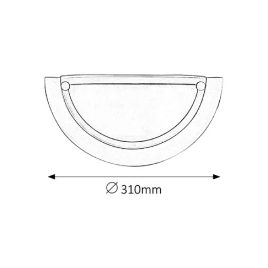 Rábalux Ufo fehér-opál fali lámpa (RAB-5161) E27 1 izzós IP20