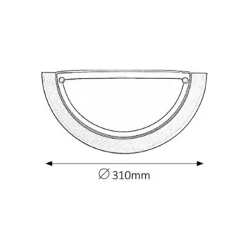 Rábalux Ufo fekete-opál fali lámpa (RAB-5163) E27 1 izzós IP20