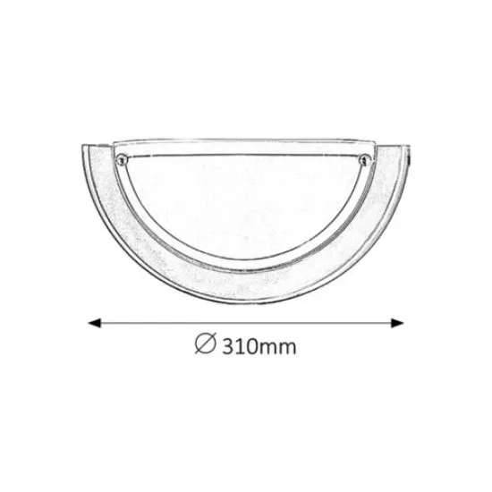 Rábalux Ufo króm-opál fali lámpa (RAB-5173) E27 1 izzós IP20