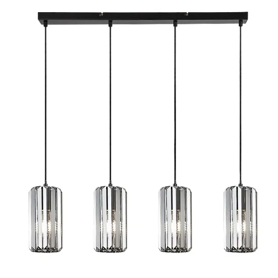 Rábalux Veness matt fekete függesztett lámpa (RAB-72256) E27 4 izzós IP20