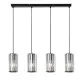 Rábalux Veness matt fekete függesztett lámpa (RAB-72256) E27 4 izzós IP20