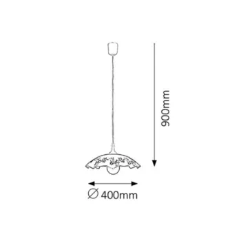 Rábalux Vino fehér-narancs függesztett lámpa (RAB-4782) E27 1 izzós IP20