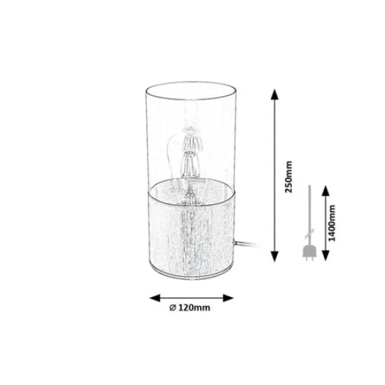 Rábalux Zelkova alumínium asztali lámpa (RAB-3153) E27 1 izzós IP20