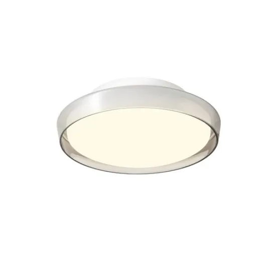 Redo Arca fehér-füstszínű vízvédett fürdőszobai LED mennyezeti lámpa (RED-01-3795) LED 1 izzós IP44