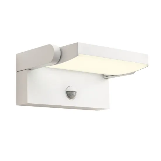 Redo Flip fehér vízvédett mozgásérzékelős LED kültéri fali lámpa (RED-90586) LED 1 izzós IP54