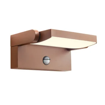 Redo Flip barna-fehér vízvédett mozgásérzékelős LED kültéri fali lámpa (RED-90588) LED 1 izzós IP54 Redo Flip barna-fehér vízvédett mozgásérzékelős LED kültéri fali lámpa (RED-90588) LED 1 izzós IP54