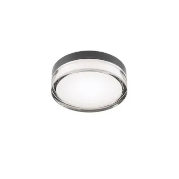 Redo Frisbi fekete-fehér vízvédett fürdőszobai LED mennyezeti lámpa (RED-01-3733) LED 1 izzós IP44