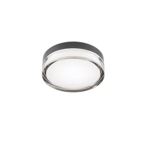 Redo Frisbi fekete-fehér vízvédett fürdőszobai LED mennyezeti lámpa (RED-01-3733) LED 1 izzós IP44