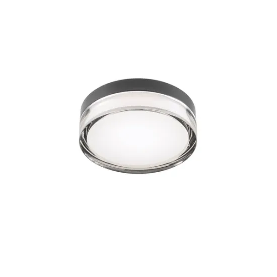 Redo Frisbi fekete-fehér vízvédett fürdőszobai LED mennyezeti lámpa (RED-01-3733) LED 1 izzós IP44