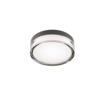 Redo Frisbi fekete-fehér vízvédett fürdőszobai LED mennyezeti lámpa (RED-01-3734) LED 1 izzós IP44