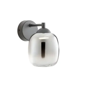 Redo Khadi fekete-füstszínű  LED fali lámpa (RED-01-3483) LED 1 izzós IP20