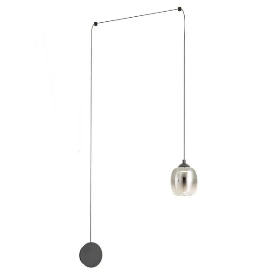 Redo Khadi fekete-füstszínű  LED fali lámpa (RED-01-3484) LED 1 izzós IP20