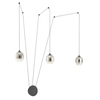 Redo Khadi fekete-füstszínű  LED fali lámpa (RED-01-3485) LED 1 izzós IP20