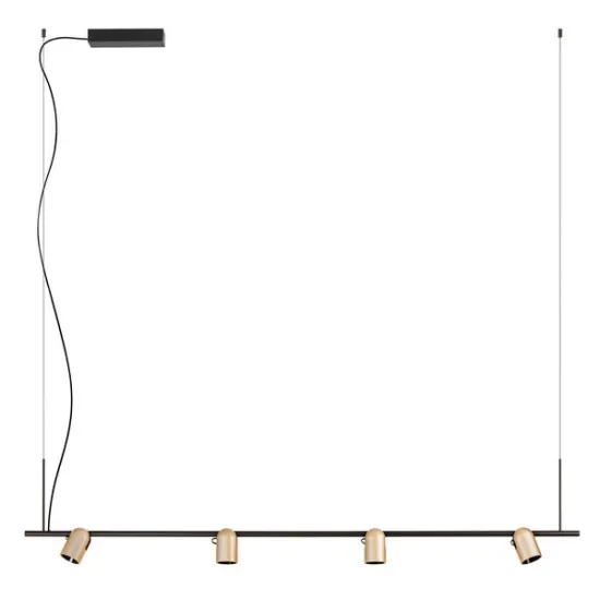 Redo Kobe fekete-barna LED függesztett lámpa (RED-01-3672) LED 1 izzós IP20