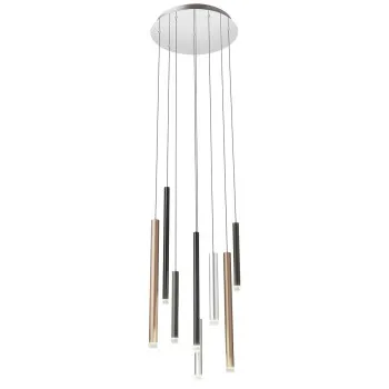 Redo Madison króm-ezüst-réz-barna-fekete LED függesztett lámpa (RED-01-2053) LED 1 izzós IP20