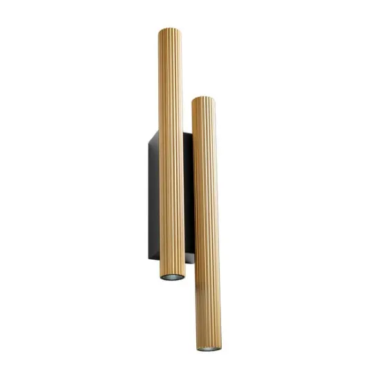 Redo Nikos arany-fekete LED fali lámpa (RED-01-4181) LED 4 izzós IP20