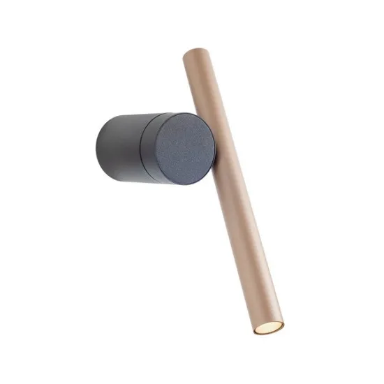 Redo Praxi barna-fekete LED fali lámpa (RED-01-3981) LED 1 izzós IP20