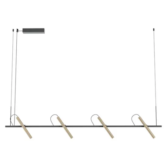 Redo Praxi barna-fekete LED függesztett lámpa (RED-01-4272) LED 1 izzós IP20