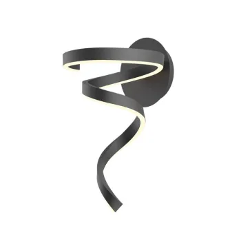 Redo Scroll fekete LED fali lámpa (RED-01-4006) LED 1 izzós IP20 Redo Scroll fekete LED fali lámpa (RED-01-4006) LED 1 izzós IP20