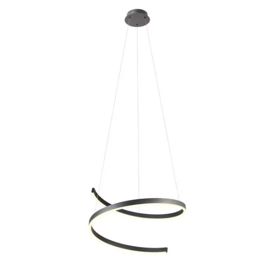 Redo Scroll fekete LED függesztett lámpa (RED-01-4015) LED 1 izzós IP20