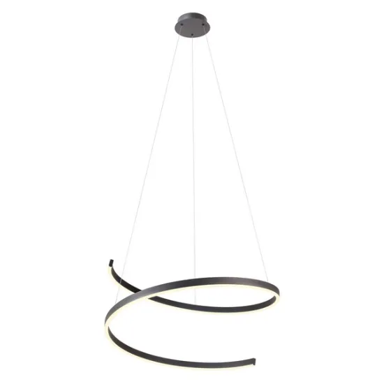 Redo Scroll fekete LED függesztett lámpa (RED-01-4018) LED 1 izzós IP20