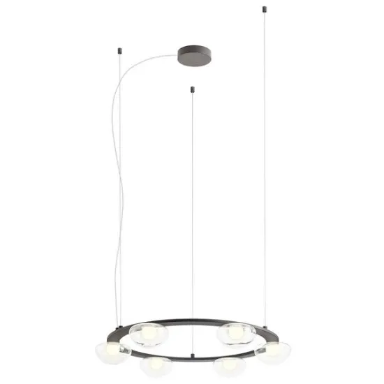 Redo Sinclair fekete-átlátszó LED függesztett lámpa (RED-01-3248) LED 1 izzós IP20