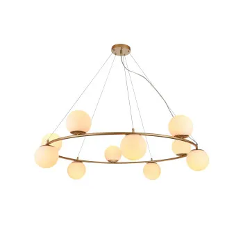 Redo Smarter Bowling arany-fehér függesztett lámpa (RED-01-3161) E14 10 izzós IP20