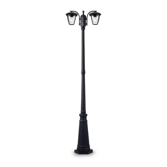 Redo Smarter Edmond fekete-átlátszó kültéri állólámpa (RED-9158) E27 1 izzós IP44