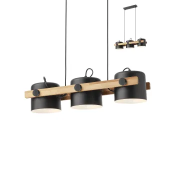 Redo Smarter Pooh fekete-barna függesztett lámpa (RED-01-2403) E27 3 izzós IP20 Redo Smarter Pooh fekete-barna függesztett lámpa (RED-01-2403) E27 3 izzós IP20