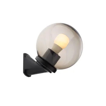 Redo Smarter Sfera fekete-füstszínű kültéri fali lámpa (RED-9866) E27 1 izzós IP44