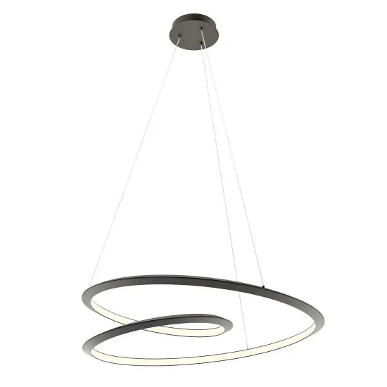 Redo Storm fekete LED függesztett lámpa (RED-01-3381) LED 1 izzós IP20
