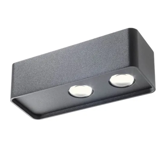 Redo Yuki fekete LED fali lámpa (RED-01-4237) LED 1 izzós IP20