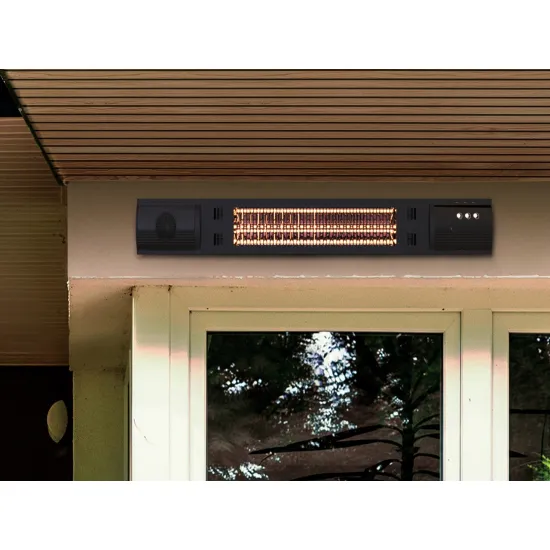 SCHULLER HEAT MUSIC fekete kültéri elektromos infra falifűtés (SCH-768191)   IP55
