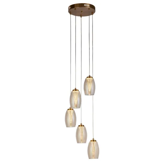 Searchlight Cyclone bronz-pezsgő LED függesztett lámpa (SL-97291-5CP) LED 5 izzós IP20