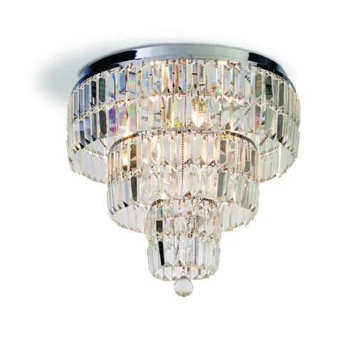 Searchlight Empire króm-átlátszó fürdőszobai kristály mennyezeti lámpa (SL-61321-6CC) E14 6 izzós IP44