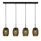 Searchlight Laser fekete-arany konyhai függesztett lámpa (SL-19231-4BGO) E27 4 izzós IP21