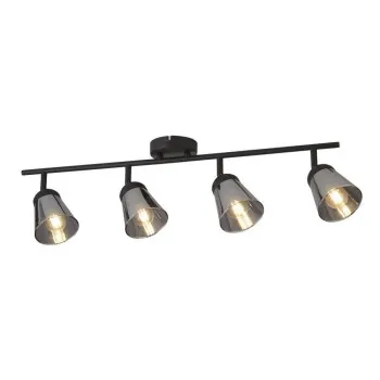 Searchlight Mega fekete-füstszínű konyhai mennyezeti spotlámpa (SL-61170-4SM) E14 4 izzós IP20