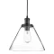 Searchlight Pyramid fekete-átlátszó függesztett lámpa (SL-3228BK) E27 1 izzós IP20