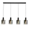 Searchlight Sweden fekete-füstszínű függesztett lámpa (SL-88910-4BK) E27 4 izzós IP20