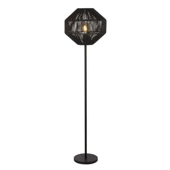 Searchlight Wicker fekete állólámpa (SL-EU11202-1BK) E27 1 izzós IP20