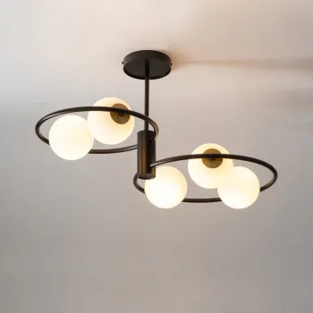 Sigma Aqua fekete-fehér mennyezeti lámpa (SIG-33468) G9 5 izzós IP20