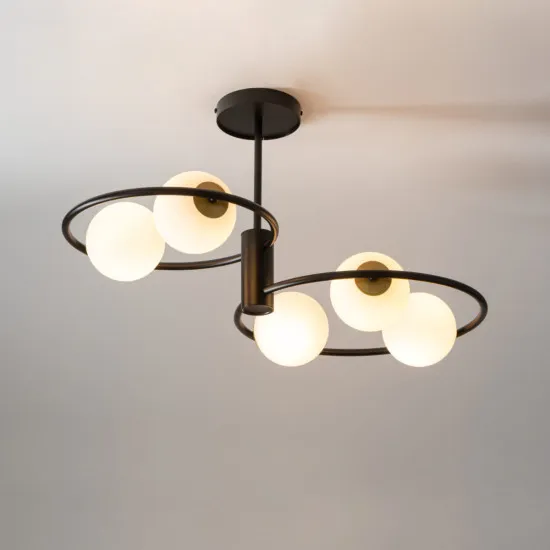 Sigma Aqua fekete-fehér mennyezeti lámpa (SIG-33468) G9 5 izzós IP20