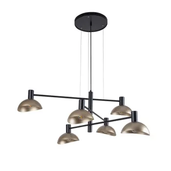 Sigma Artis fekete-arany függesztett lámpa (SIG-40569) E14 6 izzós IP20