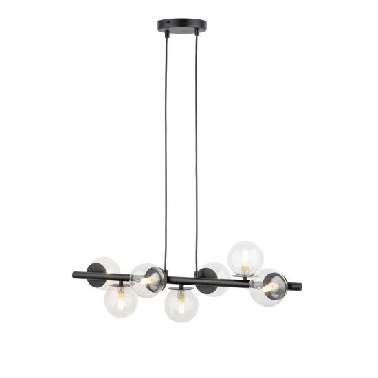 Sigma Avola fekete-átlátszó függesztett lámpa (SIG-40792) G9 7 izzós IP20