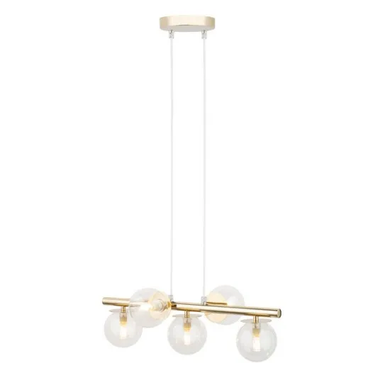 Sigma Avola arany-átlátszó függesztett lámpa (SIG-40799) G9 5 izzós IP20