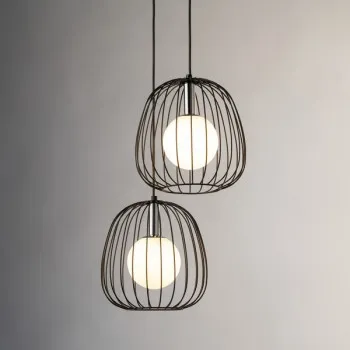 Sigma Bell fekete-ezüst függesztett lámpa (SIG-40724) G9 2 izzós IP20