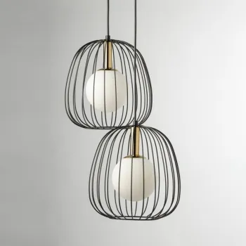 Sigma Bell fekete-arany függesztett lámpa (SIG-40728) G9 2 izzós IP20