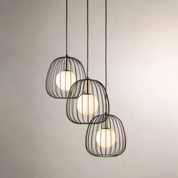 Sigma Bell fekete-arany függesztett lámpa (SIG-40729) G9 3 izzós IP20